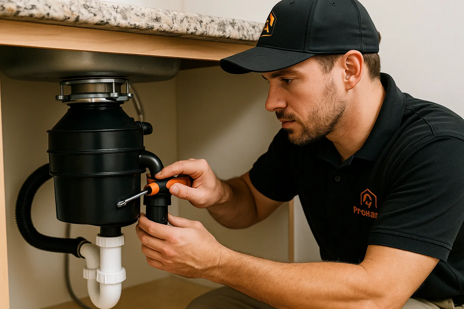 Garbage disposer replacement — kitchen sink